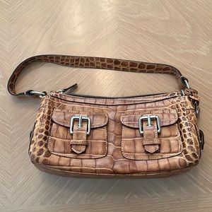 Lovely Dooney and Bourke Croc finish textured leather in a natural color